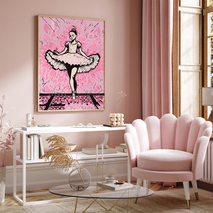 French Ballerina Vintage Wall Art