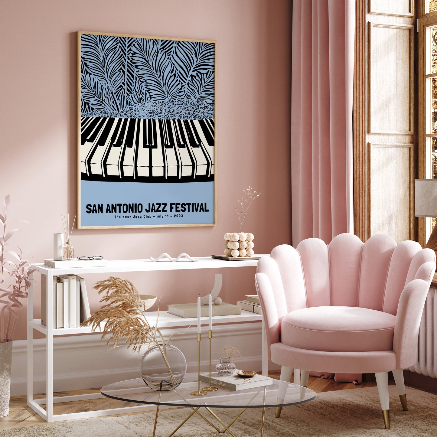 San Antonio Jazz Festival Blue Poster