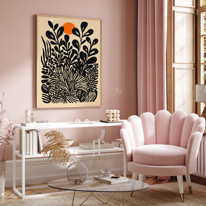 Black Botanical Wall Art Print 2025