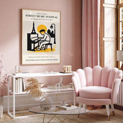 Paris Street Music Festival Art Poster