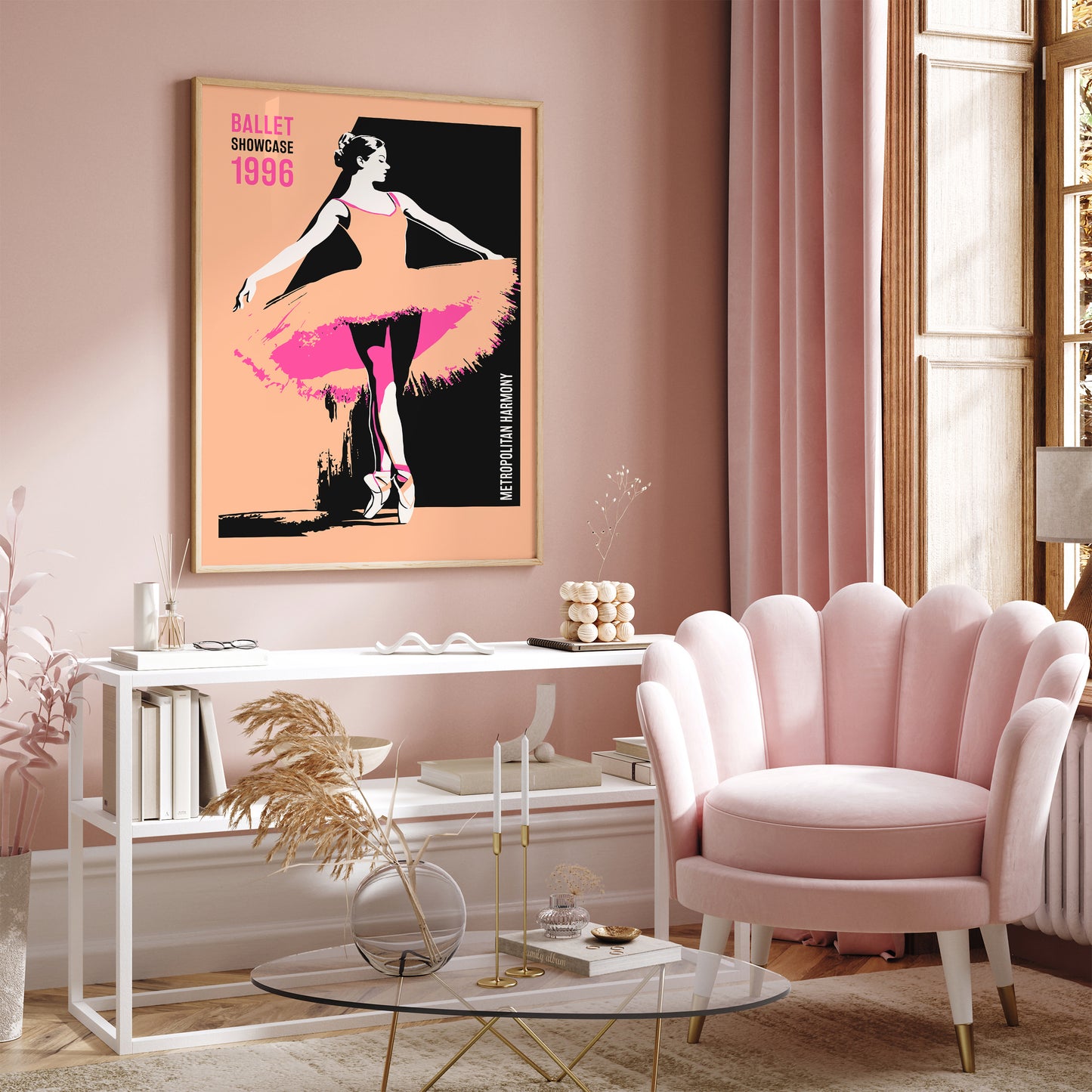 Retro Ballet Pop Art Poster