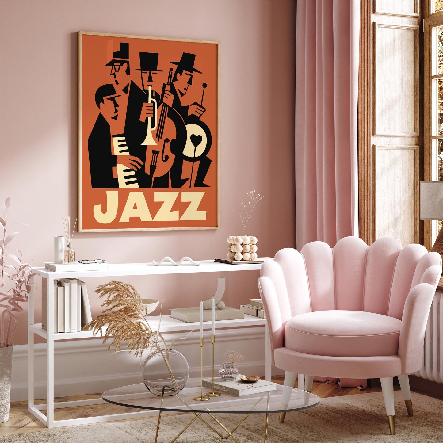 Jazz Night Music Poster - Retro Music Club Wall Art Decor