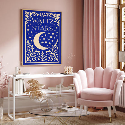 Waltz of the Stars Poster - Blue Moon Art Print