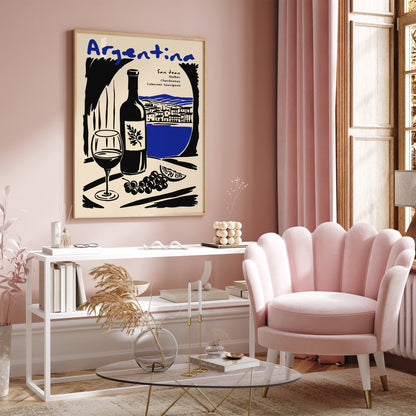 Argentina San Juan Wine Poster