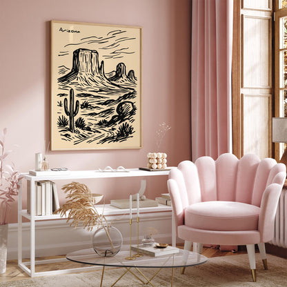 Arizona Iconic Landscape Travel Poster