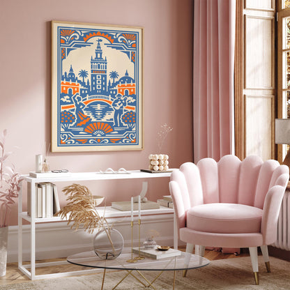 Seville Andalusia Travel Poster – Spain Wall Art Print
