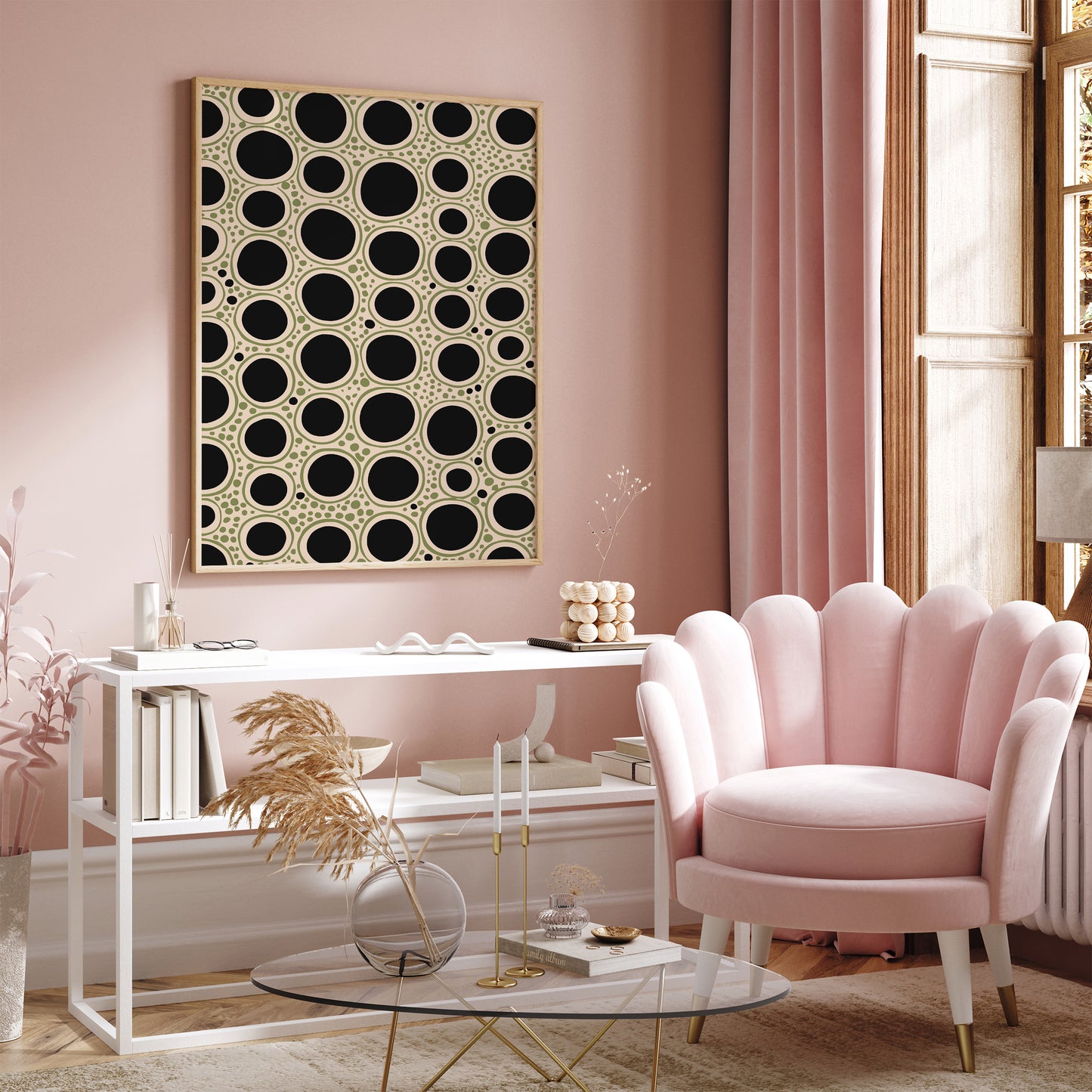 Black Dots Farmhouse Wall Art