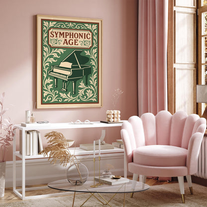 Symphonic Age Music Poster - Rococo Piano Wall Art