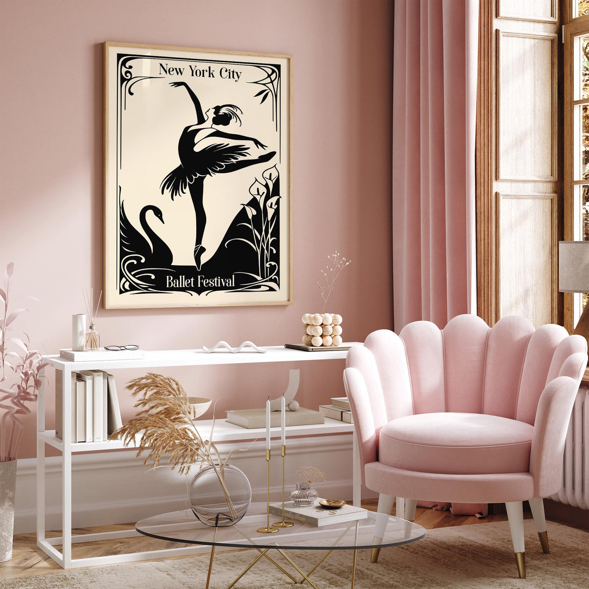 NYC Ballet Festival Art Deco Vintage Poster