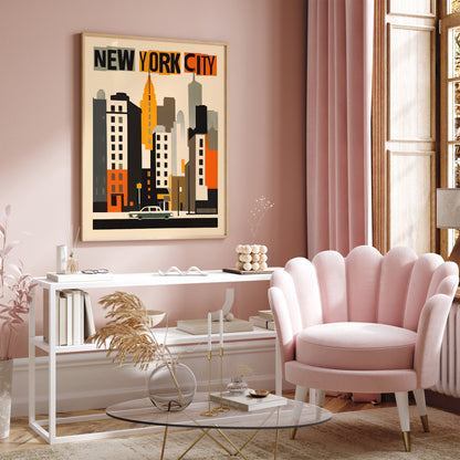 NYC Autumn Travel Poster