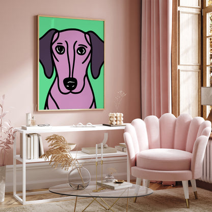 Illustrated Dachshund Poster Print