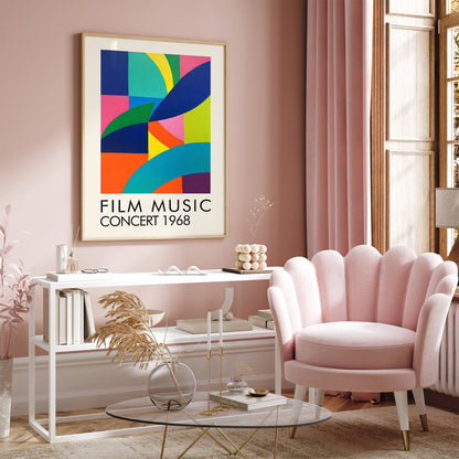 Film Music Concert Colorful Modern Print