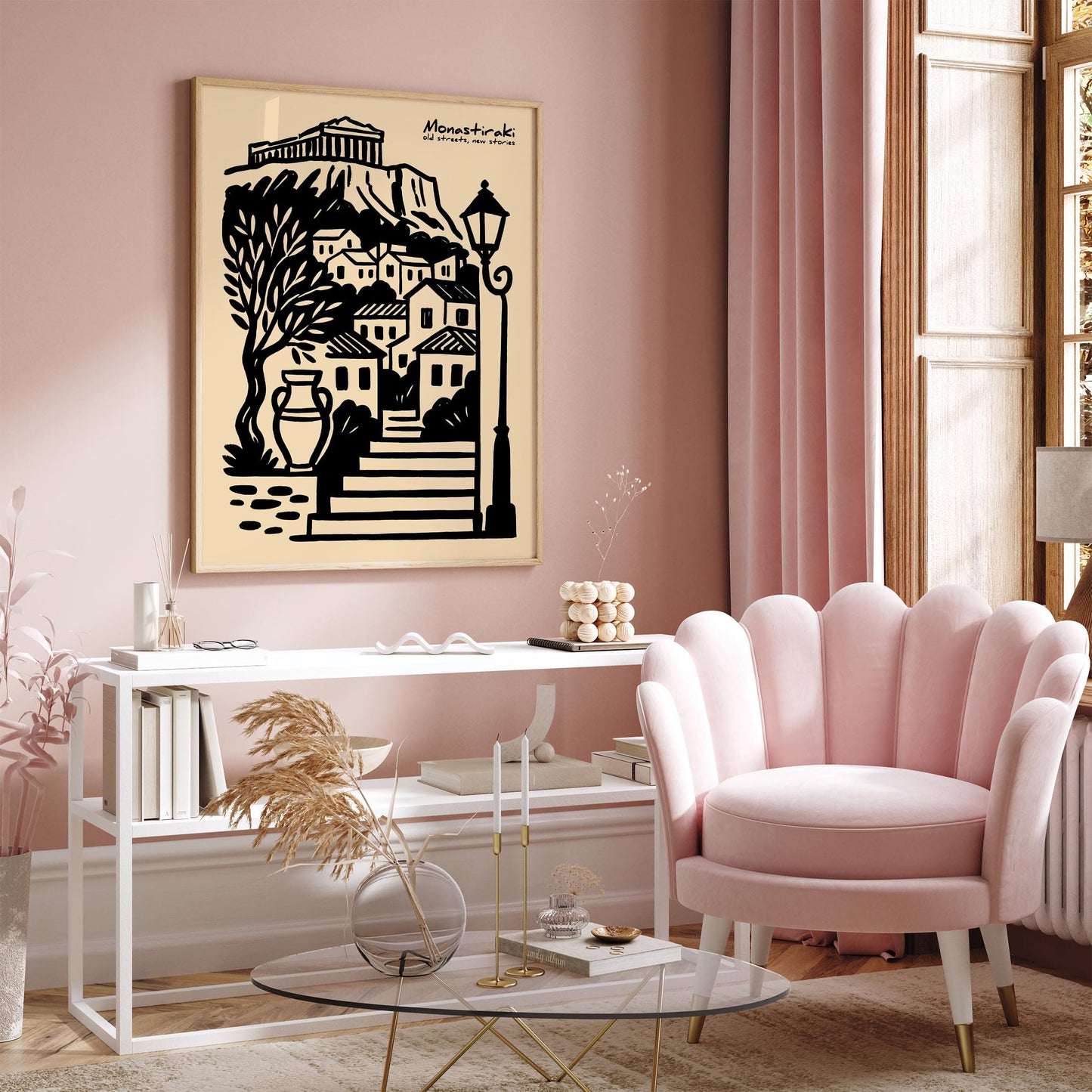 Monastiraki Athens Poster - Greece Travel Cityscape Wall Art