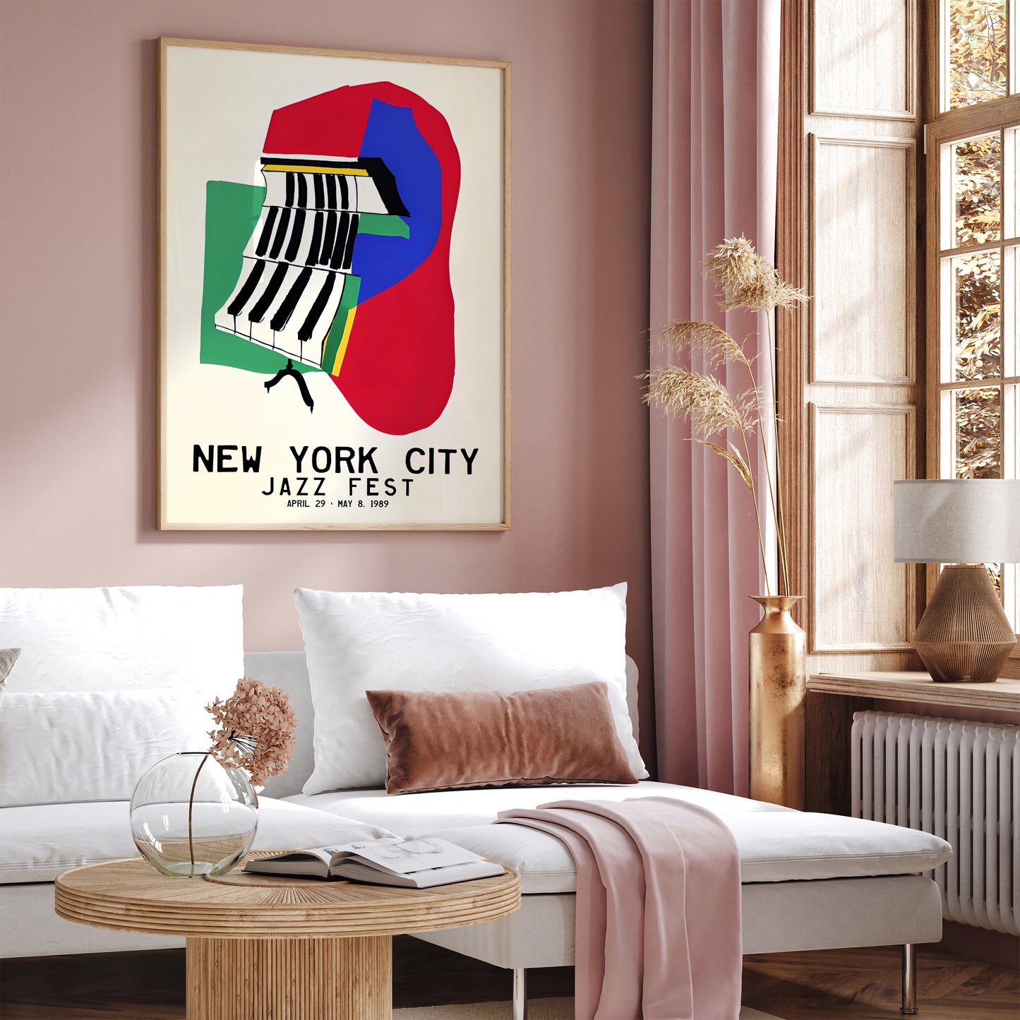 Minimalist Vintage Jazz Fest in NYC Wall Art