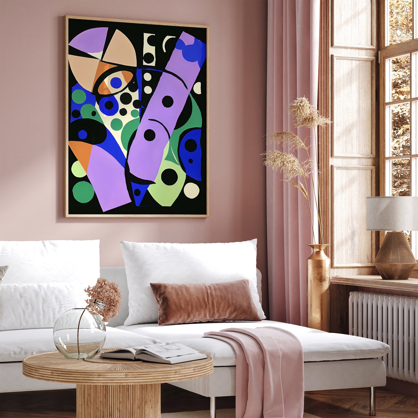 Abstract Painting Shapes Art Print