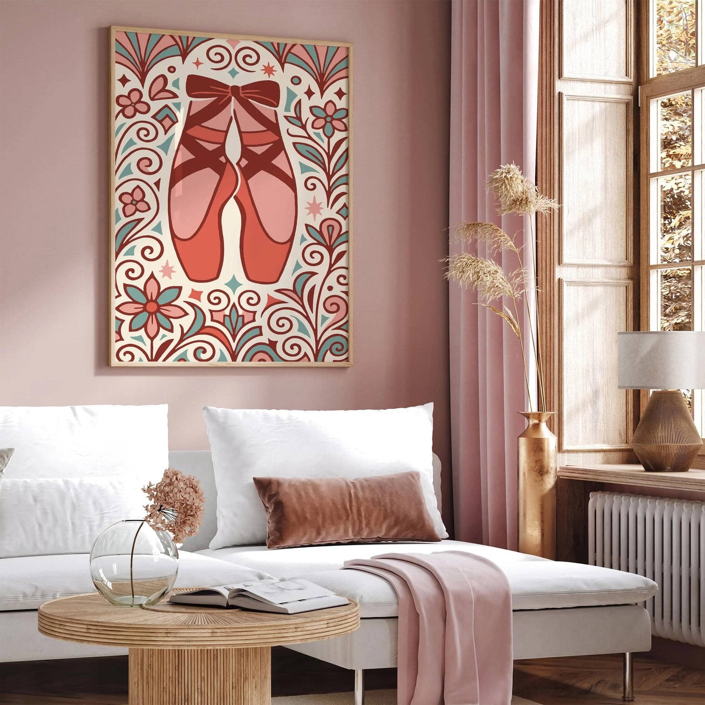Elegant Ballet  Pointe Shoes Art Print