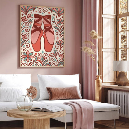 Elegant Ballet  Pointe Shoes Art Print