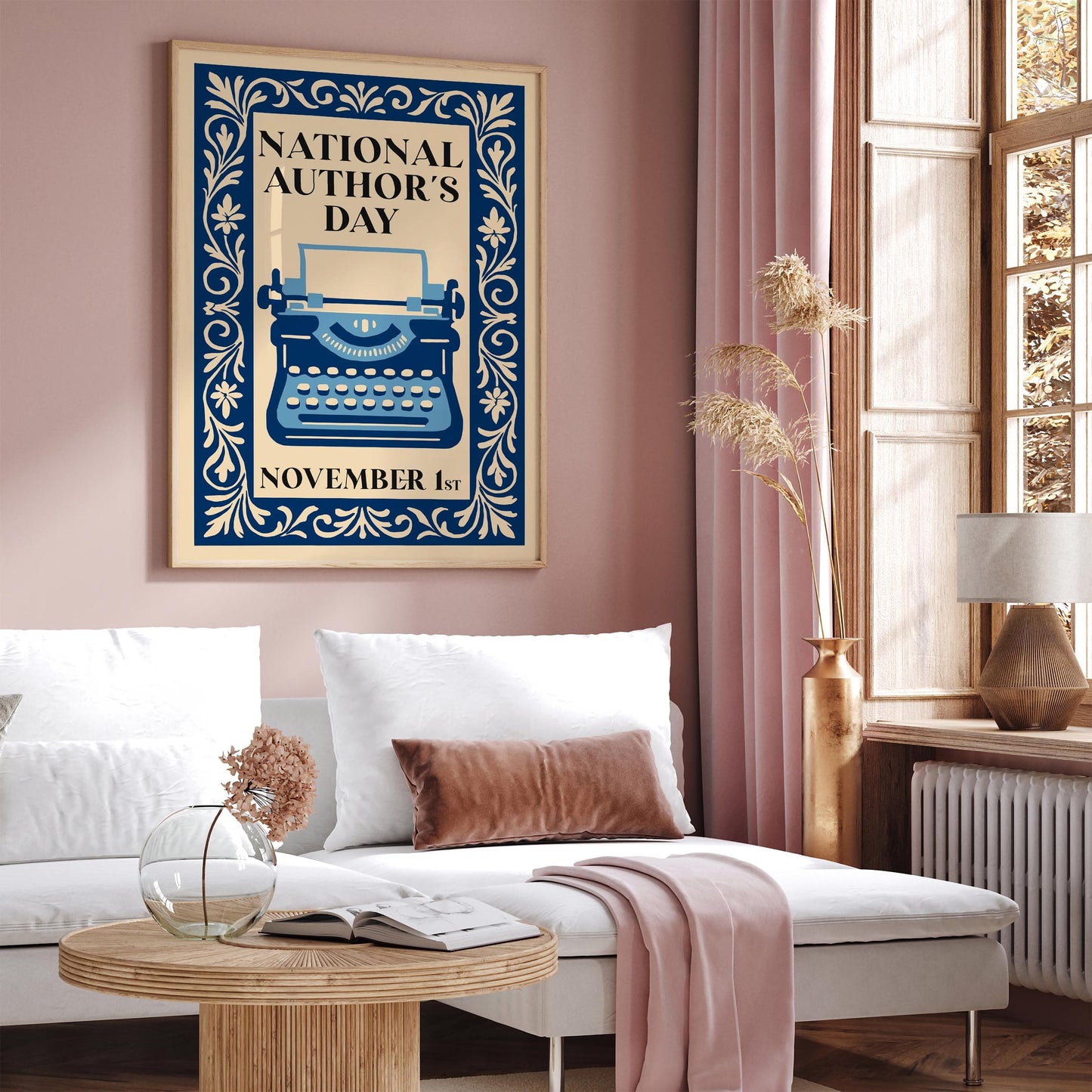 National Authors Day Poster -  Typewriter Art Print