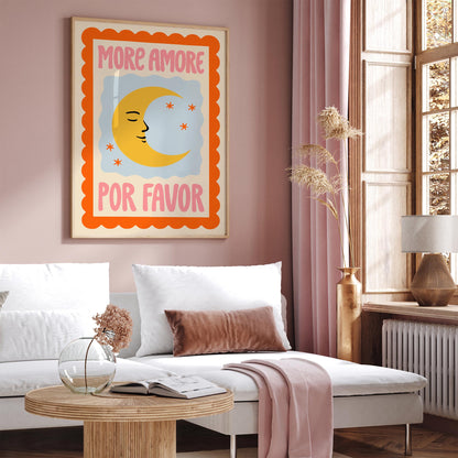 More Amore Por Favor Moon Poster
