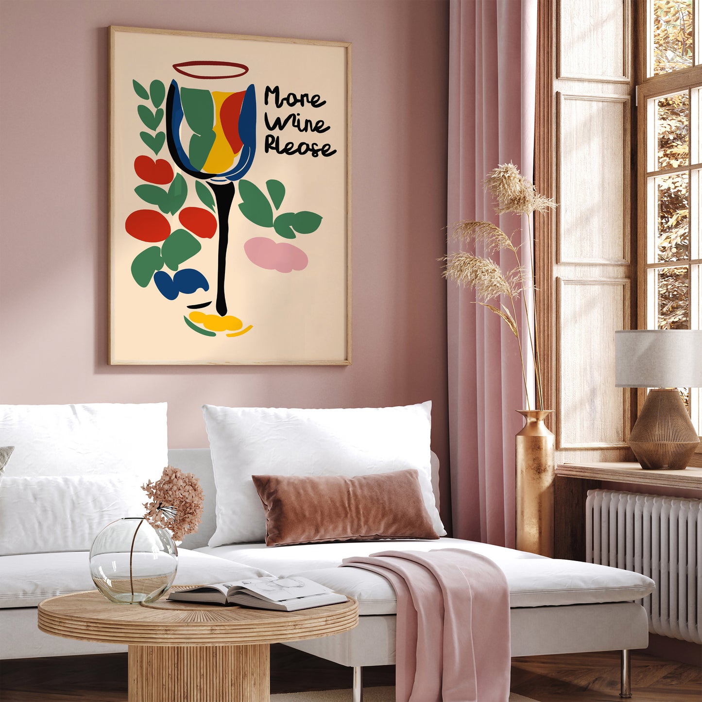 More Wine Please - Quirky Poster