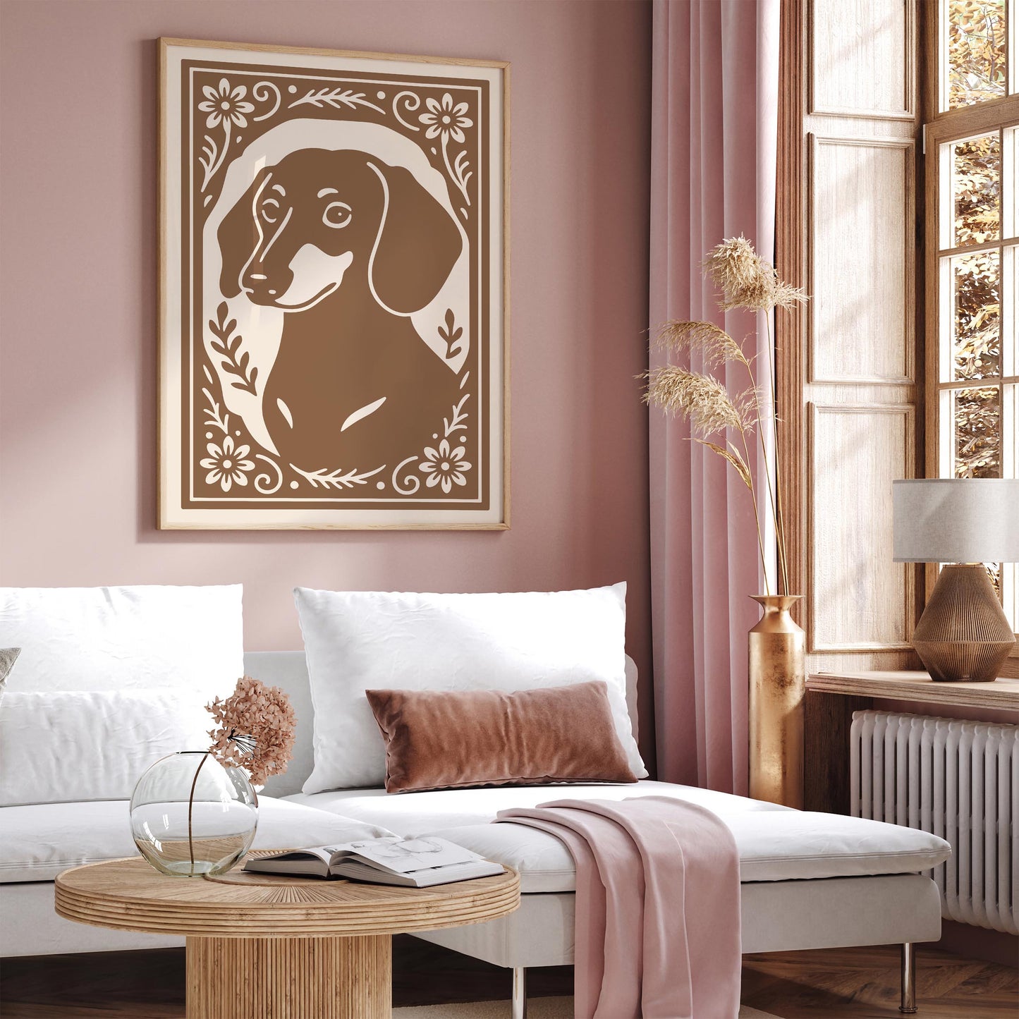 Dachshund Dog Elegant Portrait Poster
