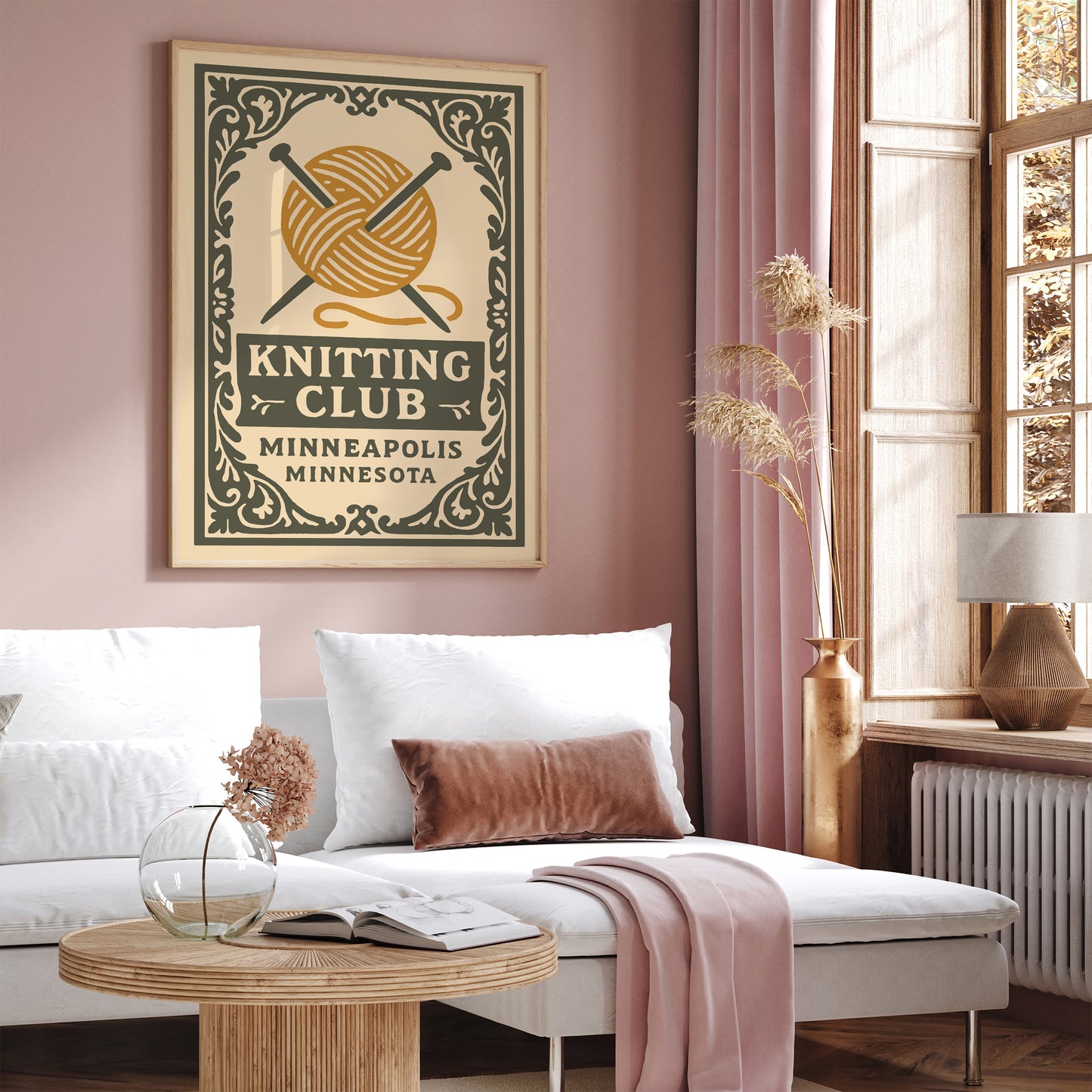 Knitting Club, Minneapolis Minnesota Print