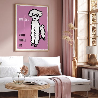 World Poodle Day Quirky Wall Art Print