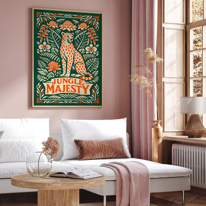 Jungle Cheetah Wildlife Art Poster