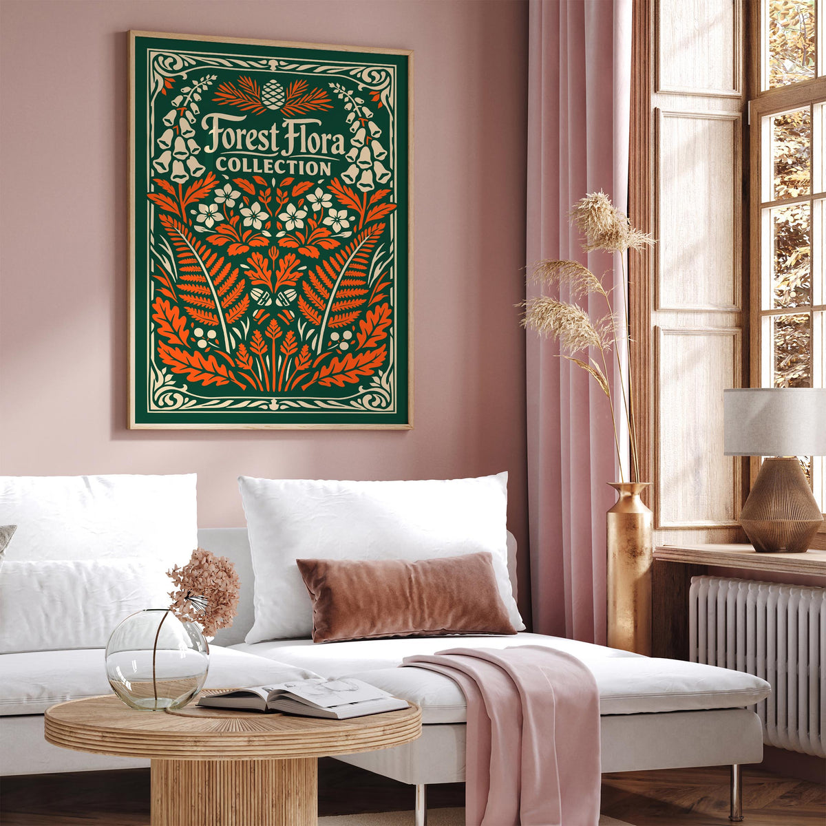 Vintage Forest Flora Botanical Art Poster