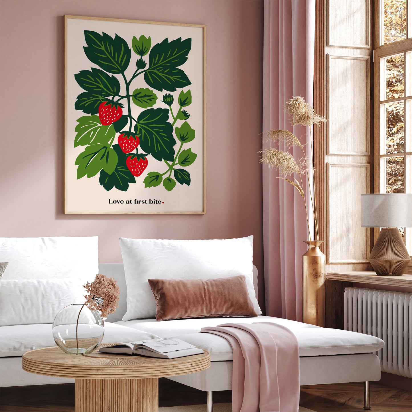 Strawberry Poster Farmhouse Wall Decor