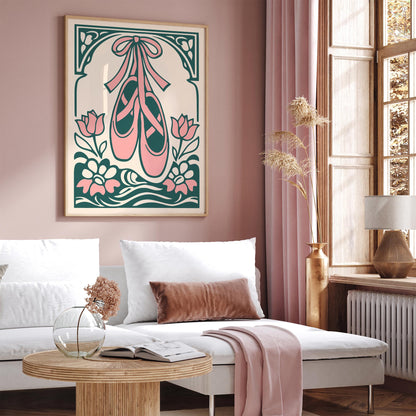 Ballet Shoes Poster Pointe Wall Art Print