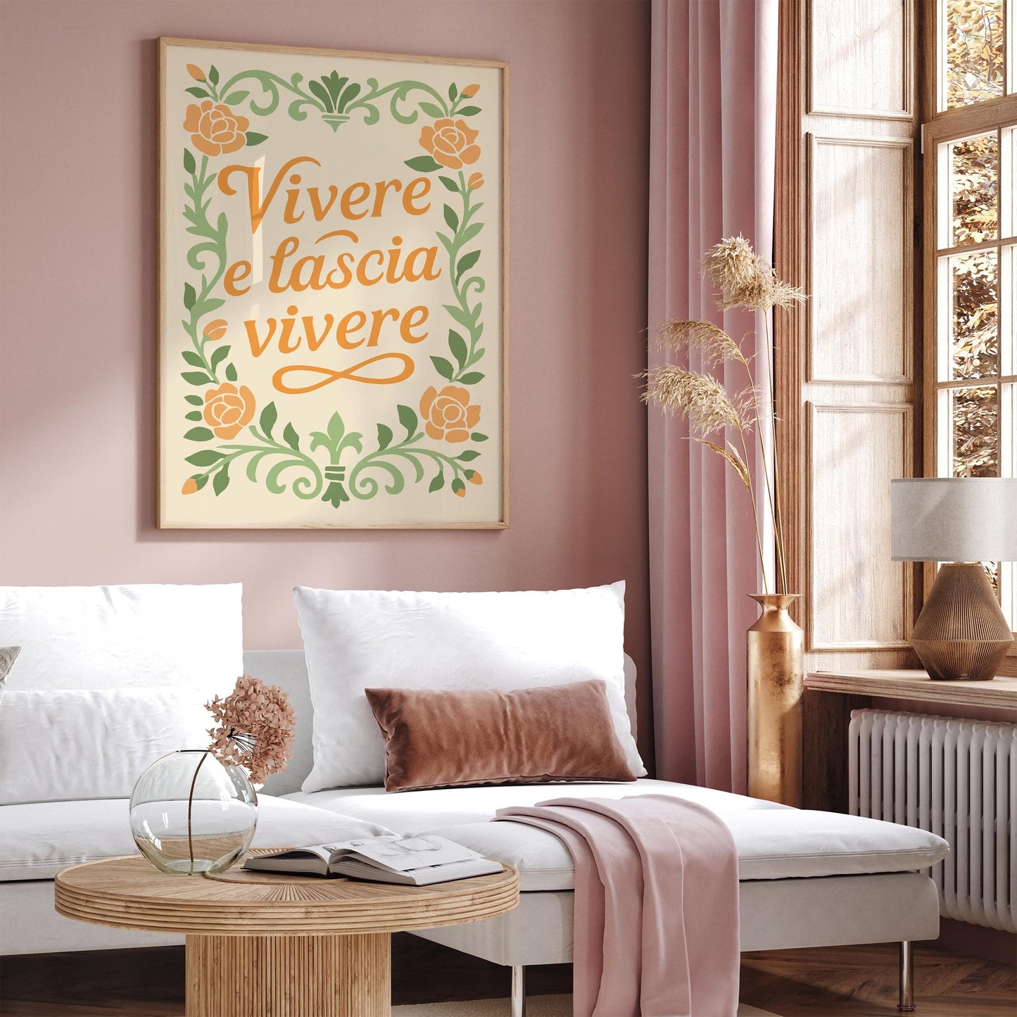 Vivere e Lasciare Vivere - Italian Quote Poster