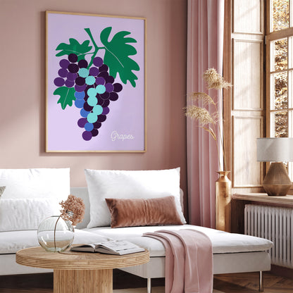 Grapes Fruit Kitchen Art Print