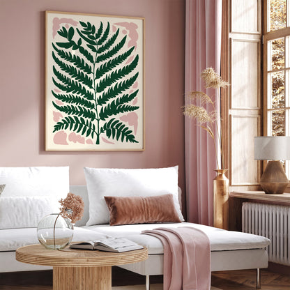 Green Fern Leaf Poster 2025