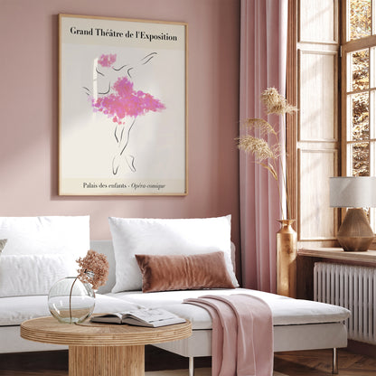 French Ballerina Wall Art Print