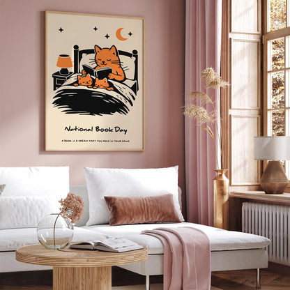 National Book Day Poster -  Book Lover Wall Art