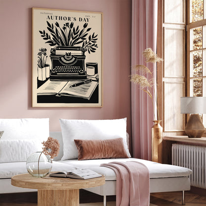 National Authors Day Poster - November 1st Literary Wall Art