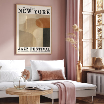 NYC Jazz Festival Abstract Music Poster