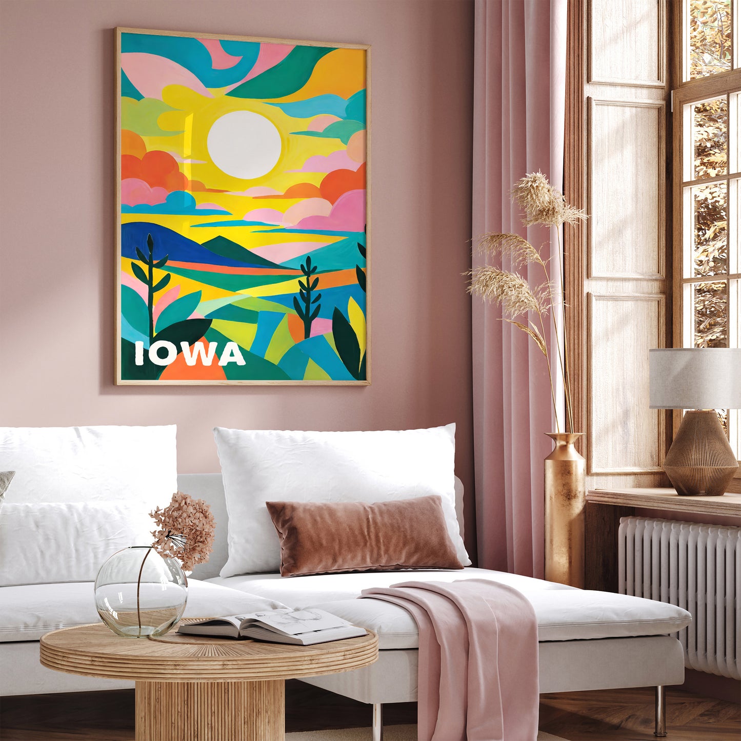 Timeless Iowa Art Print - Travel Poster Decor