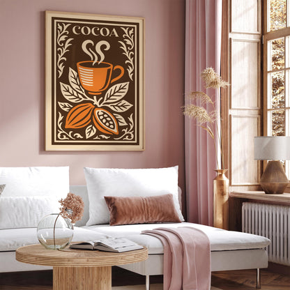 Cocoa Hot Drink Poster - Cozy Autumn Kitchen Wall Art Decor
