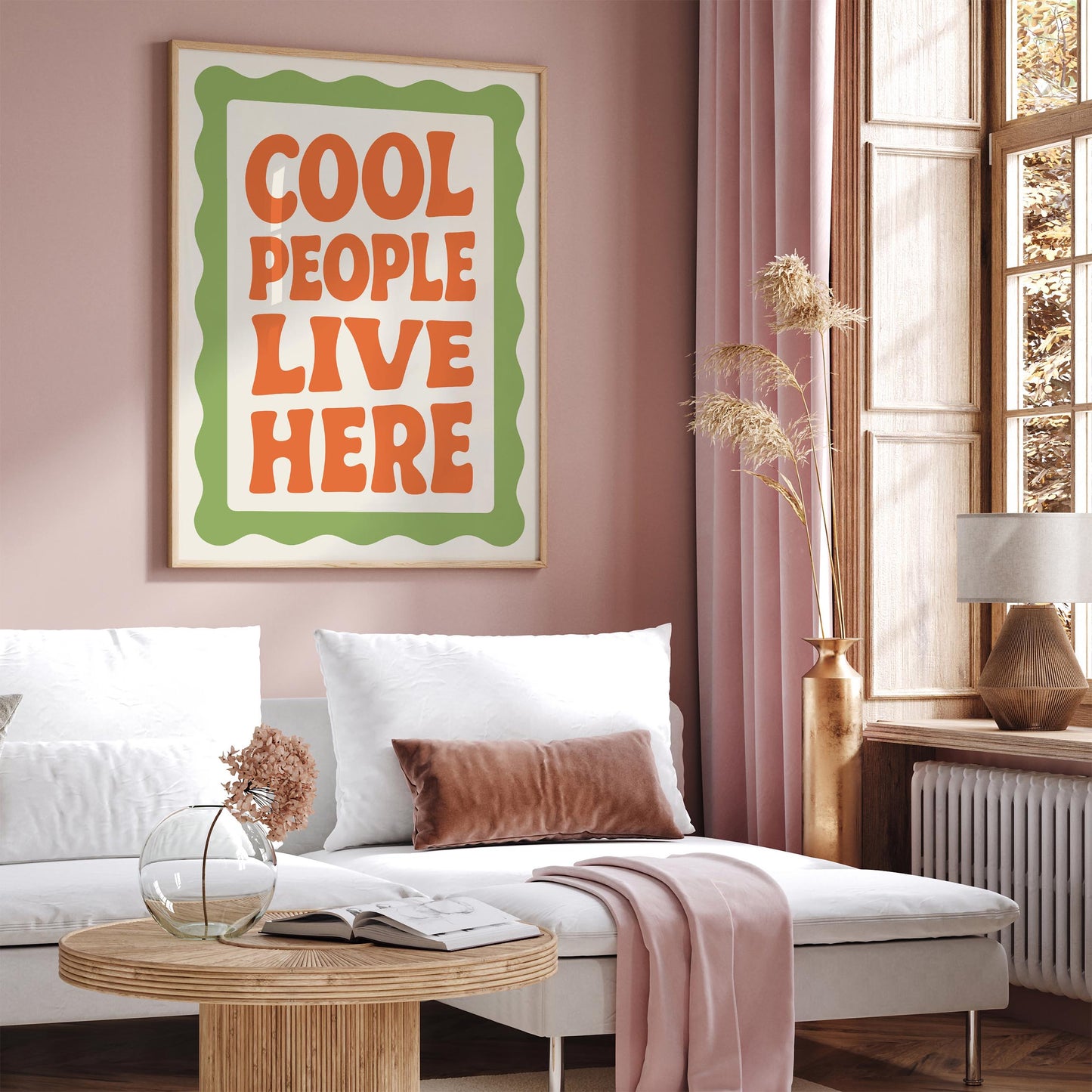 Cool People Live Here Poster - Retro Wall Art