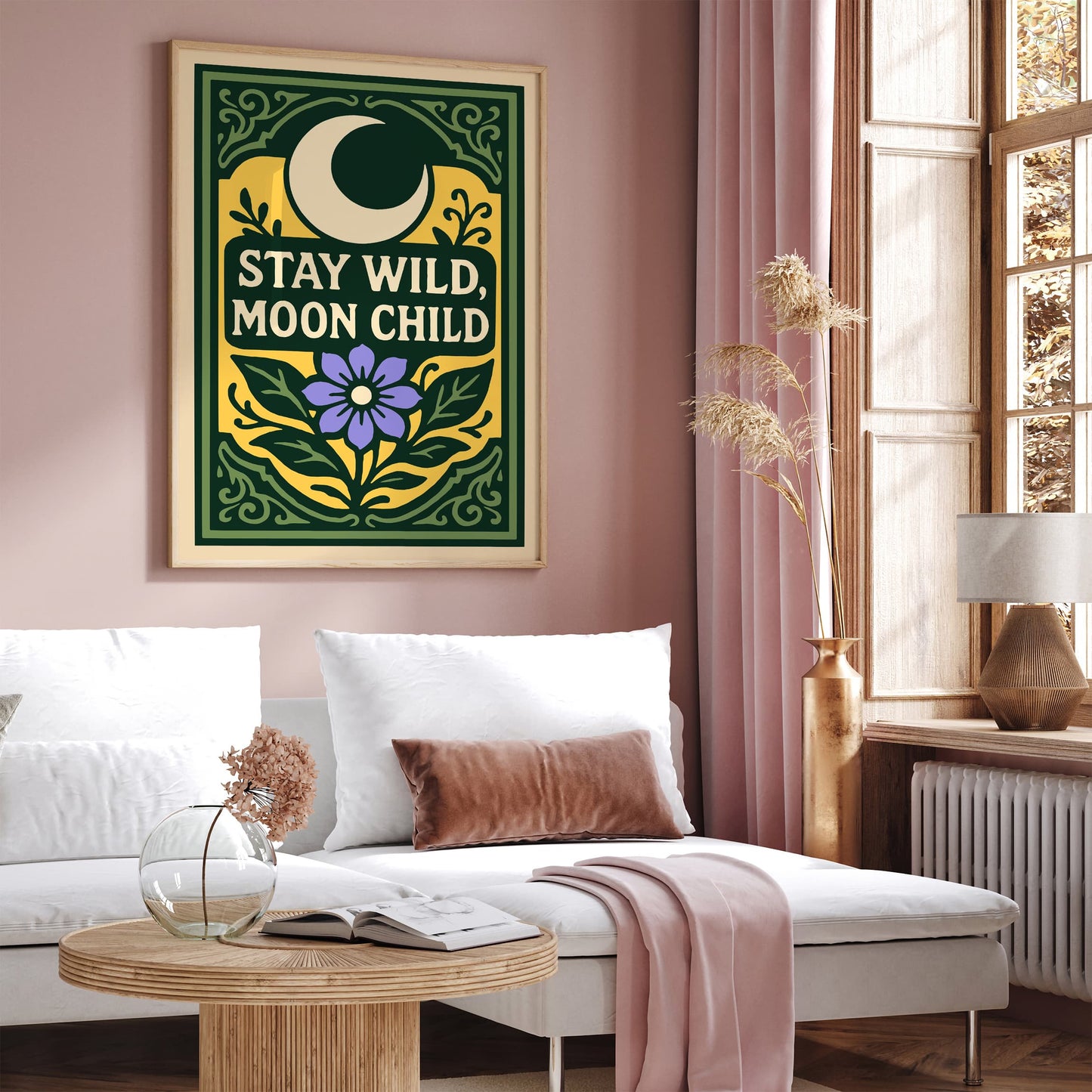 Stay Wild Moon Child Quote Poster