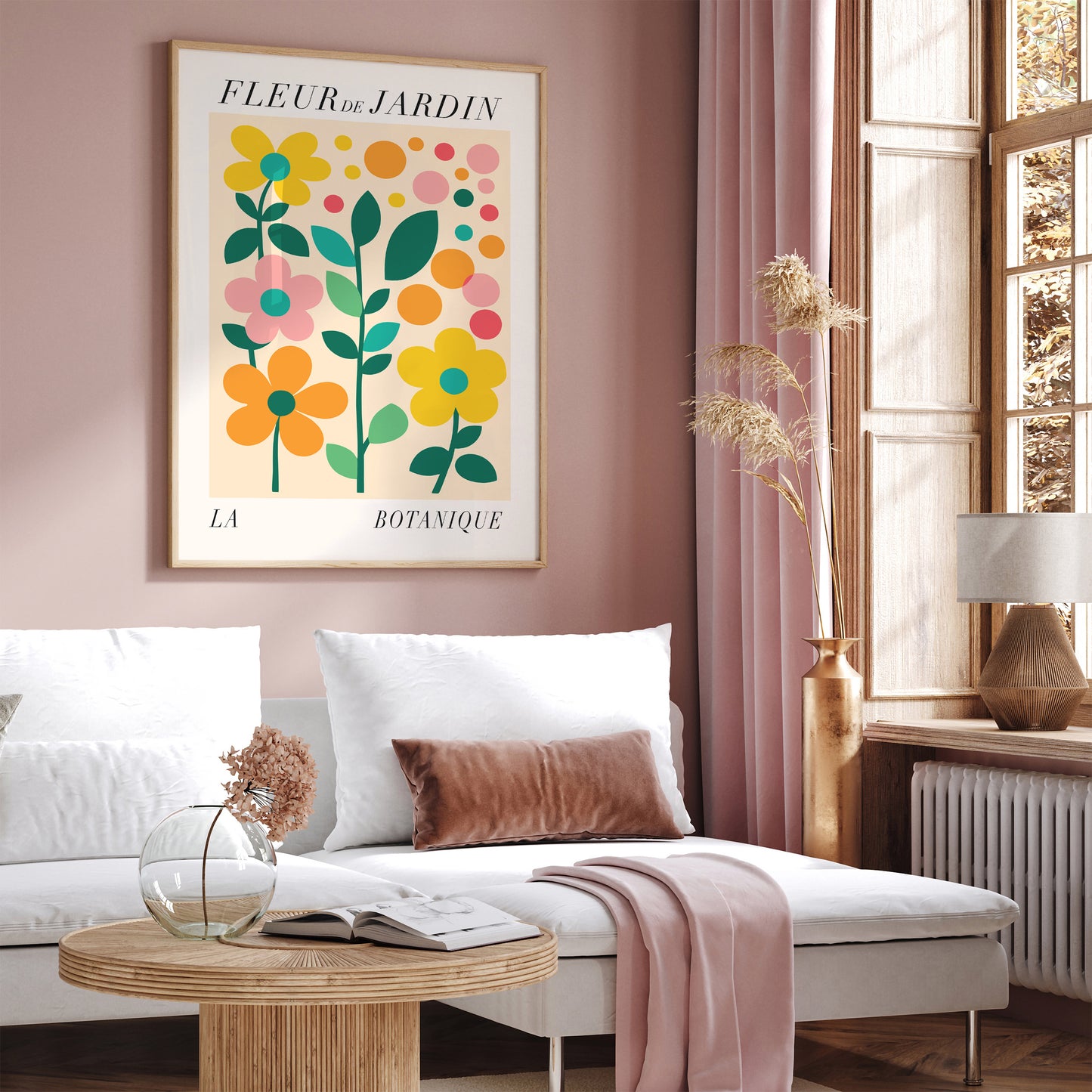 Colorful Fleur de Jardin French Poster