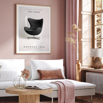 Egg Chair Scandinavinan Design Poster