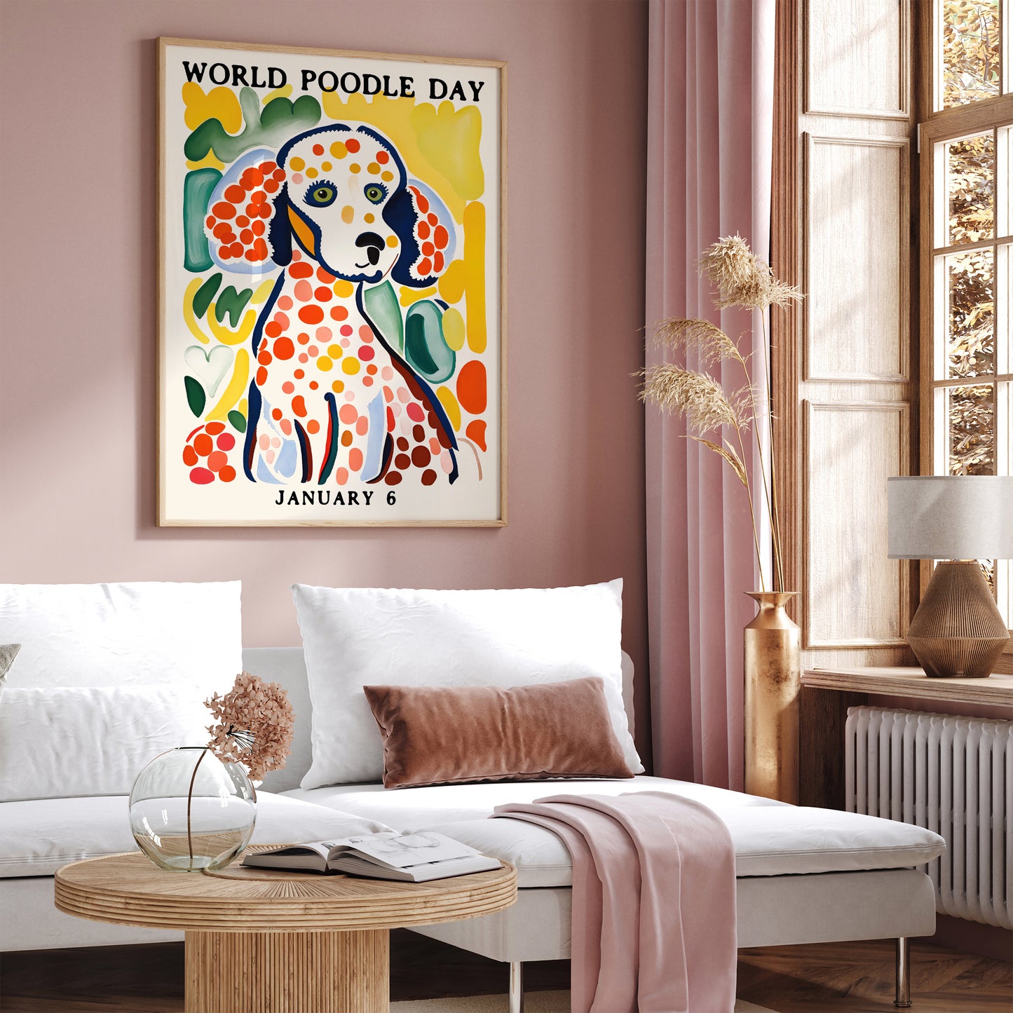 World Poodle Day Watercolor Poster