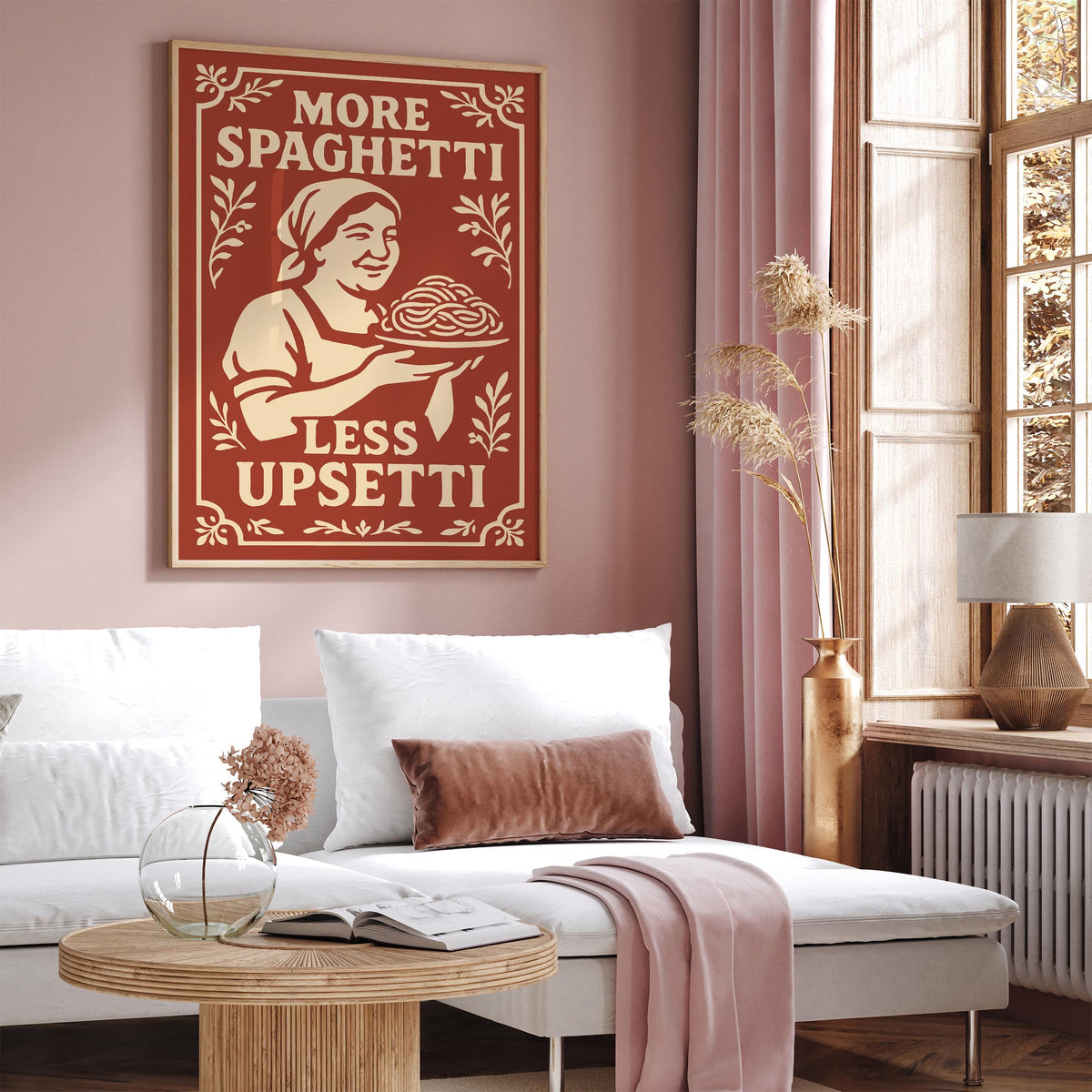 Italian Mama Spaghetti Quote Art Poster