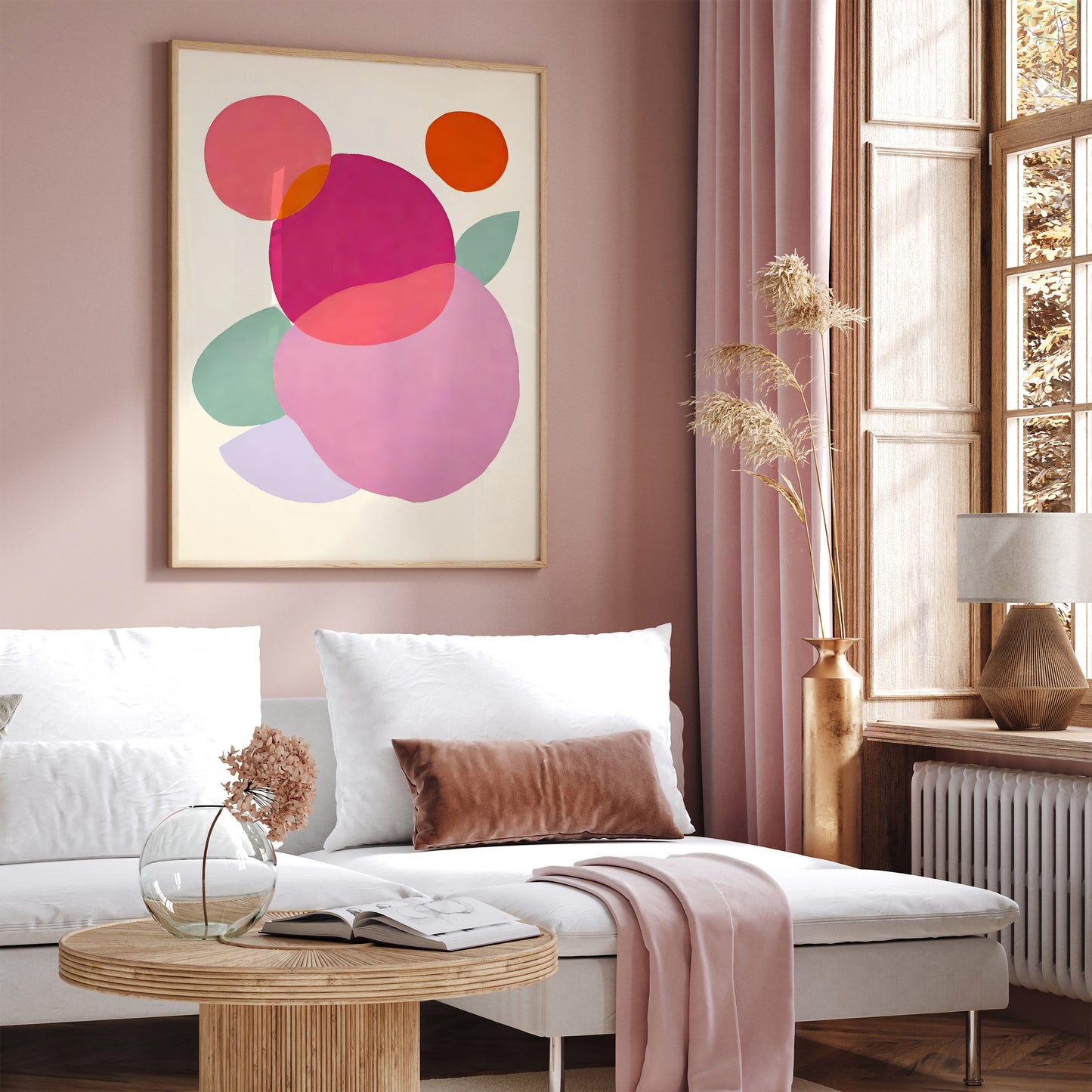 Modern Pinky Abstract Wall Art 2025