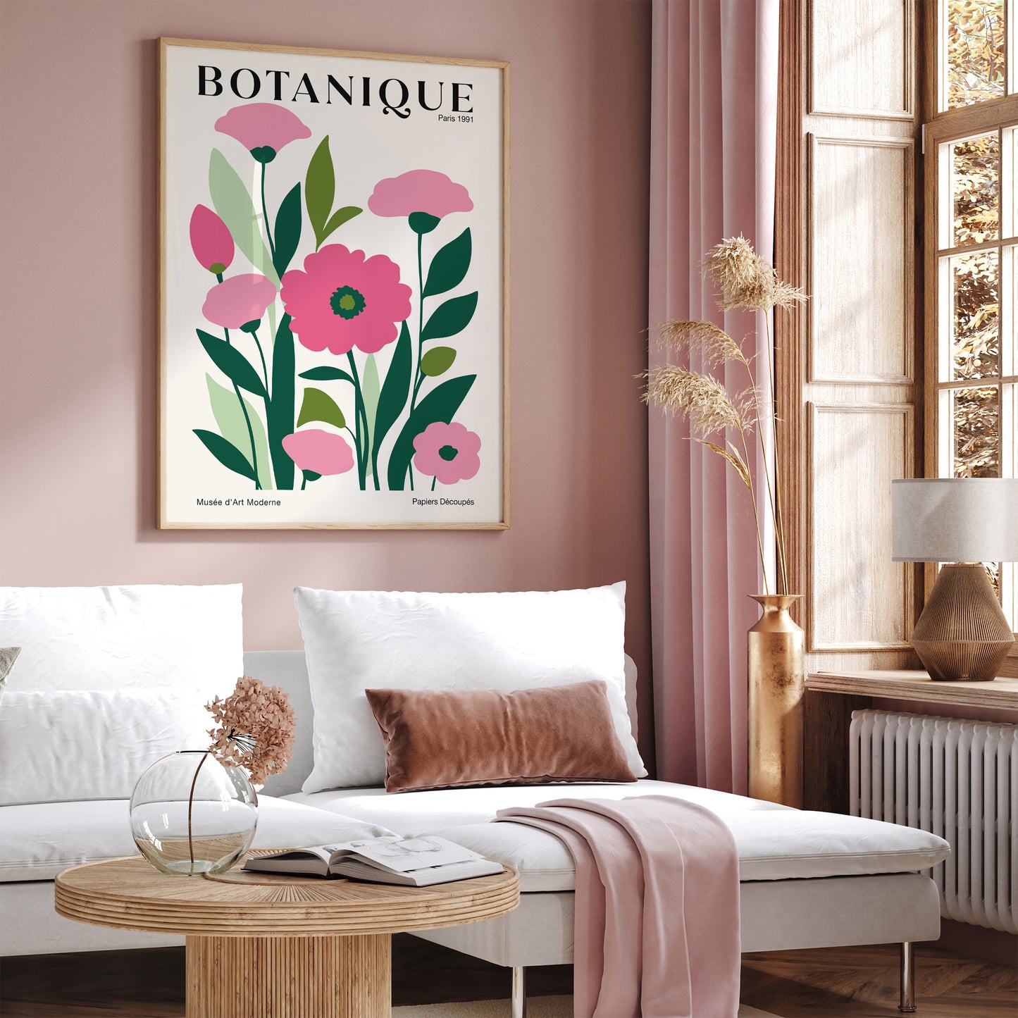 Botanical Flower Art Print - Modern French Poster