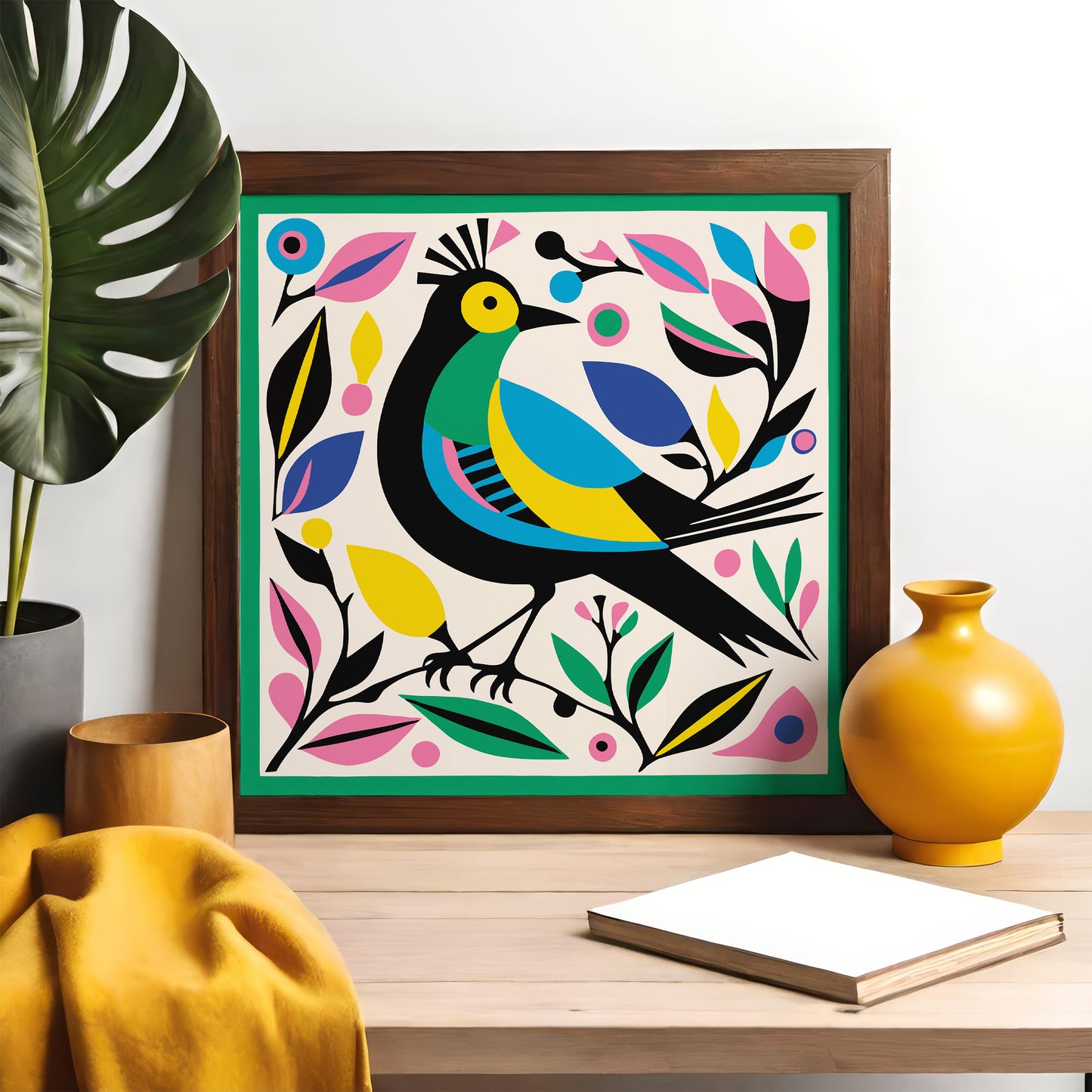 Colorful Bird Square Art Print 2024