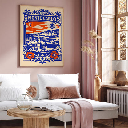 Monte Carlo Monaco Travel Poster